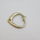 Sterling Silver Single Diamond Set Floating Heart Pendant Contemporary c2000s