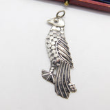 Sterling Silver Abstract Perched Puffin Bird Form Pendant Vintage c1970