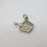 Sterling Silver Champagne Ice Bucket Charm Pendant Vintage c1970