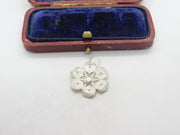 Sterling Silver Filigree Flower Charm Pendant Vintage c1970