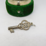 Sterling Silver 18th Birthday Key Charm Pendant Vintage c1970