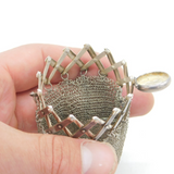 19th Century French Sterling Silver & Enamel Mechanical Coin Purse Antique c1880