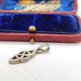 Sterling Silver Celtic Symbol Charm Pendant Vintage c1970