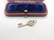 Sterling Silver 18th Birthday Key Charm Pendant Vintage c1970