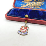 Sterling Silver and Coloured Enamel Travel Shield Guernsey Charm Vintage c1970