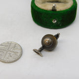 Sterling Silver Bog Oak Set Teapot Charm Pendant Antique c1930 Art Deco