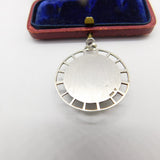 Sterling Silver Rennie Mackintosh Style Rose Flower Pendant Vintage 1996 London