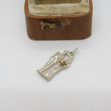 Sterling Silver Wedding Couple Charm Pendant Vintage c1970