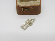 Sterling Silver Wedding Couple Charm Pendant Vintage c1970
