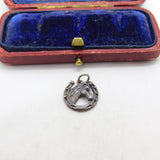 Sterling Silver Good Luck Horseshoe Charm Pendant Vintage c1970