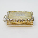 Nathaniel Mills George IV Sterling Silver Large Floral Vinaigrette Antique 1830