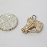 Sterling Silver Horse Head Charm Pendant Vintage c1970