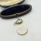 Sterling Silver Jockey's Riding Hat Charm Pendant Vintage c1970