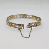 Sterling Silver Scroll Pattern Bangle Bracelet Contemporary 2001 Birmingham