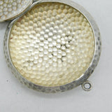 Arts & Crafts Planished Sterling Silver Makeup Compact Fob Antique Birmingham