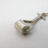 Sterling Silver Lawn Heavy Roller Charm Pendant Vintage c1970