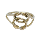 Sterling Silver Double Infinity Knot Studio Style Ring Vintage c1970 Size P 1/2