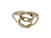 Sterling Silver Double Infinity Knot Studio Style Ring Vintage c1970 Size P 1/2