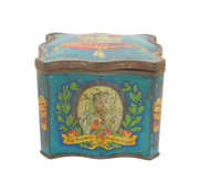 King George V & Queen Mary Coronation Biscuit Tin Antique c1910