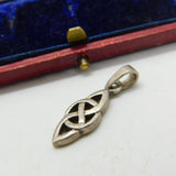 Sterling Silver Celtic Symbol Charm Pendant Vintage c1970