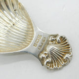 Sterling Silver Shell Bowl Tea Caddy Spoon Vintage 1973 Birmingham