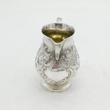 George II Sterling Silver Floral Sparrow Beak Cream Jug Antique 1743 London