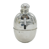 Victorian Sterling Silver Mounted Glass Hip Flask & Stirrup Cup Antique London