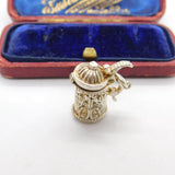 Sterling Silver Beer Tankard Charm Pendant Vintage c1970