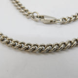 Chunky Sterling Silver Curb Link Chain Necklace Vintage c1970s