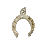 Sterling Silver Good Luck Horseshoe Charm Pendant Vintage c1970