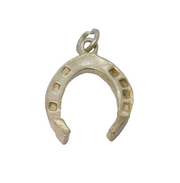 Sterling Silver Good Luck Horseshoe Charm Pendant Vintage c1970