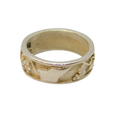 Sterling Silver Vine Design Dress Band Ring Vintage c1970 Size L 1/2