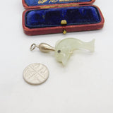 Sterling Silver Leaping Quartz Dolphin Charm Pendant Vintage c1970