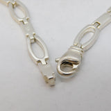 Studio Jewellery Sterling Silver Modernist Chain Necklace Vintage c1980s