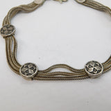 20th Century Sterling Silver Ottoman Style Link Bracelet Vintage c1960s