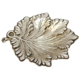 20th Century Spanish Sterling Silver Leaf Pattern Pin Dish Antique c1920s