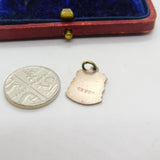 Sterling Silver and Enamel Skegness Travel Shield Charm Pendant Vintage c1970