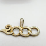 Sterling Silver Year 2000 Birthday Charm Pendant Vintage c1970