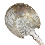 George IV Sterling Silver Hoof Shape Floral Tea Caddy Spoon Antique Birmingham