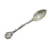 Victorian Cast Sterling Silver Floral Pattern Sugar Spoon Antique 1838 London