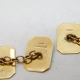 9ct Yellow Gold Shibayama Insect Bug Pair of Cufflinks Vintage Birmingham