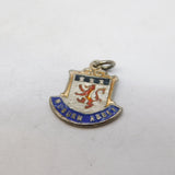 Sterling Silver Woburn Abbey Shield Enamel Charm Pendant Vintage c1970