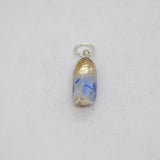 Sterling Silver Blue Windmill Design Dutch Clog Charm Pendant Vintage c1970s