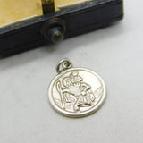 Sterling Silver St Christopher Travel Charm Pendant Vintage c1970