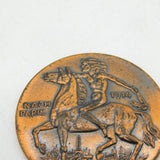 WW1 Bronze 'Nach Paris 1914' Anti-War German Zeppelin Victims Medal Antique
