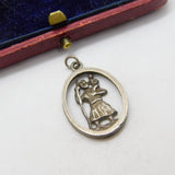 Sterling Silver St Christopher Travel Charm Pendant Vintage c1970