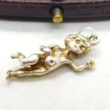 Sterling Silver Cupid Cherub Charm Pendant Vintage c1970
