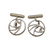 Scottish Pair of Sterling Silver Rennie Mackintosh Style Gents Cufflinks Vintage