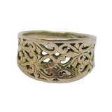 Sterling Silver Curved Eastern Style Graduating Band Ring Vintage c1970 Size K