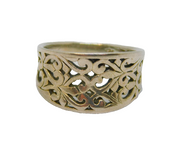 Sterling Silver Curved Eastern Style Graduating Band Ring Vintage c1970 Size K
